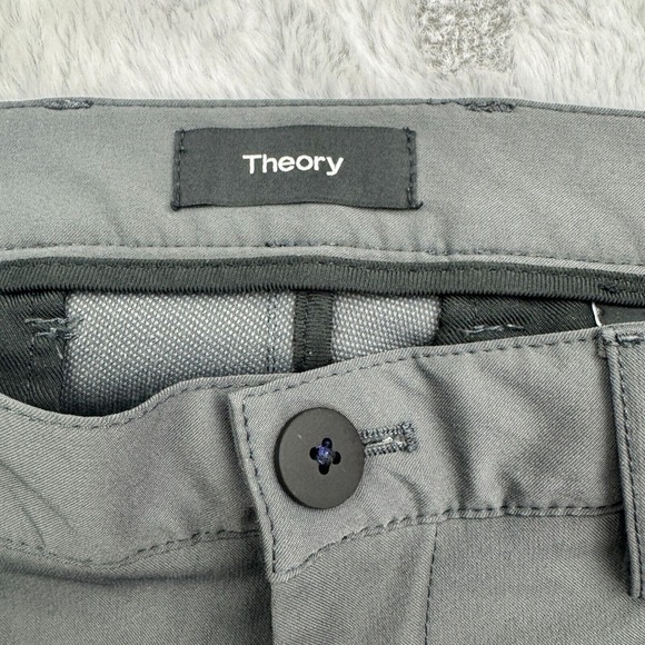 Theory Chino Pants Mens 30 Gray Slash Pockets Flex Waist slim Zaine Neoteric - Picture 3 of 8